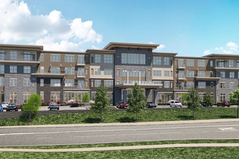 Artist's rendering of apartment building planned at former diocesan property near the Downingtown Country Club.