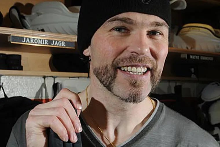 "The enjoyment of hockey for me is to be in such good shape that you're not struggling," Jaromir Jagr said. (Photo by Curt Hudson)