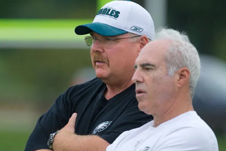 "To describe it as arrogant is completely wrong; it's protective," Jeffrey Lurie said of Andy Reid's demeanor. (Ed Hille/Staff file photo)