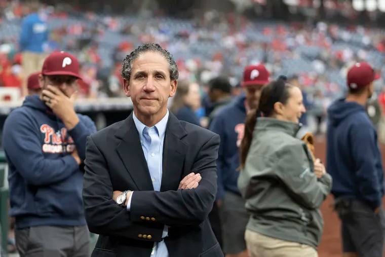 Steven Cohen before a Phillies game at Citizens Bank Park. He is the head team physician to the Philadelphia Phillies.