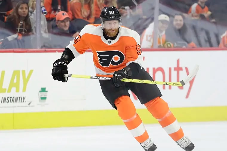 Right winger Jake Voracek, among a handful of Flyers veterans who entered Wednesday looking for their first goal this season, downplayed his demotion from the first to third line.