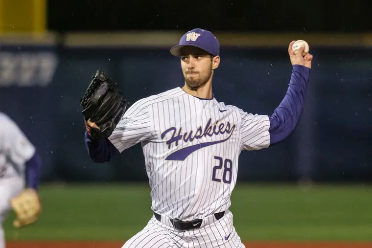 The Phillies have drafted Chris Micheles, a relief pitcher from Washington.