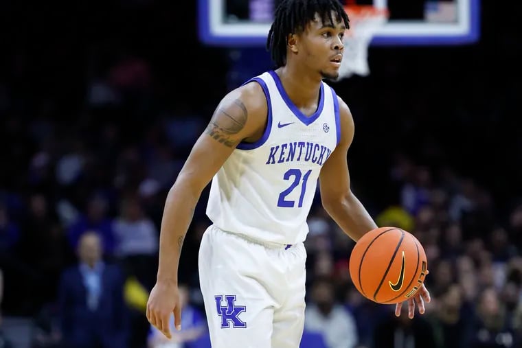 Kentucky guard DJ Wagner averaged 9.9 points and 3.3 assists in his freshman season.