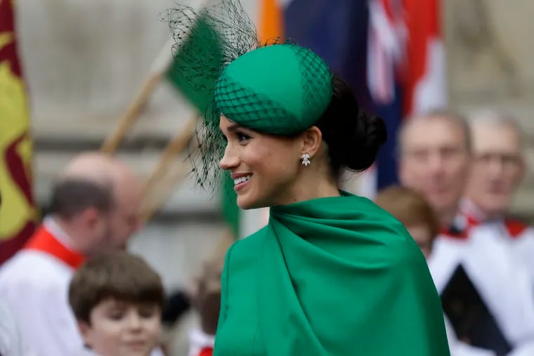 Britain's Meghan the Duchess of Sussex on March 9 carrying out her last official royal duty at the annual Commonwealth Day service at Westminster Abbey in London. This weekend, the former "Suits" star returns to TV as narrator for Disney's nature film, "Elephant."