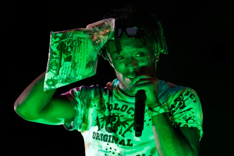 Lil Uzi Vert during the Roots Picnic at the Mann Center last month.