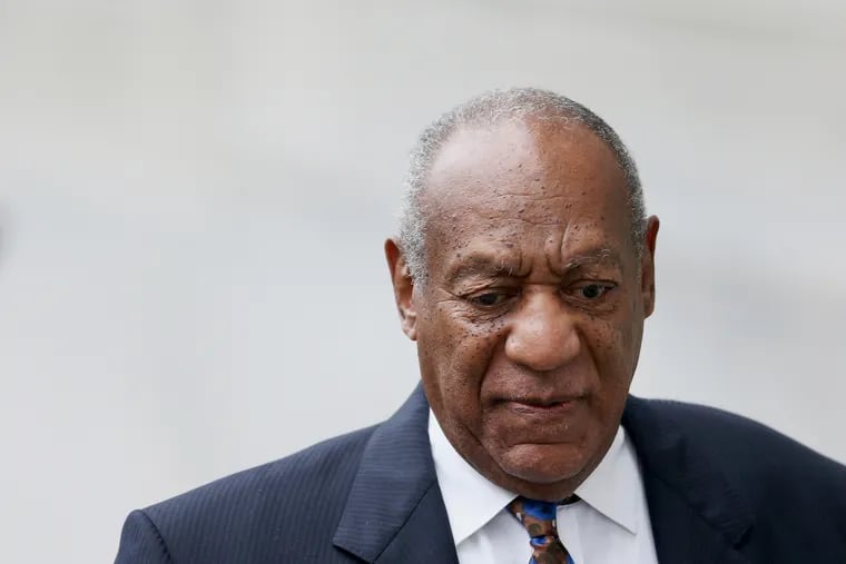 Bill Cosby arrives for sentencing in his sexual assault trial at the Montgomery County Courthouse in Norristown on Monday.