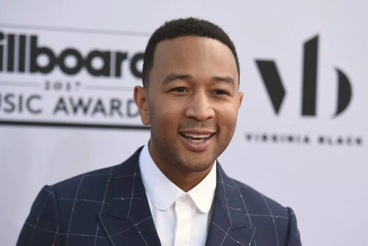 John Legend arrives at the Billboard Music Awards at the T-Mobile Arena on Sunday, May 21, 2017, in Las Vegas.