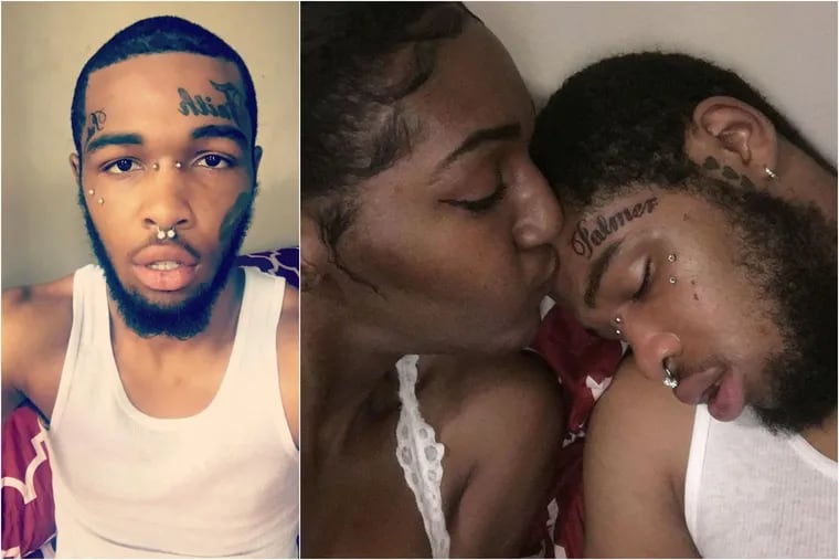 Left: Maurice Willoughby is shown in a photo posted on his Facebook page. Right: Willoughby, photographed with his girlfriend, Faith, who is transgender and whom he defended in a video that went viral earlier this year. His death Monday has sparked a national conversation about harassment and bullying.