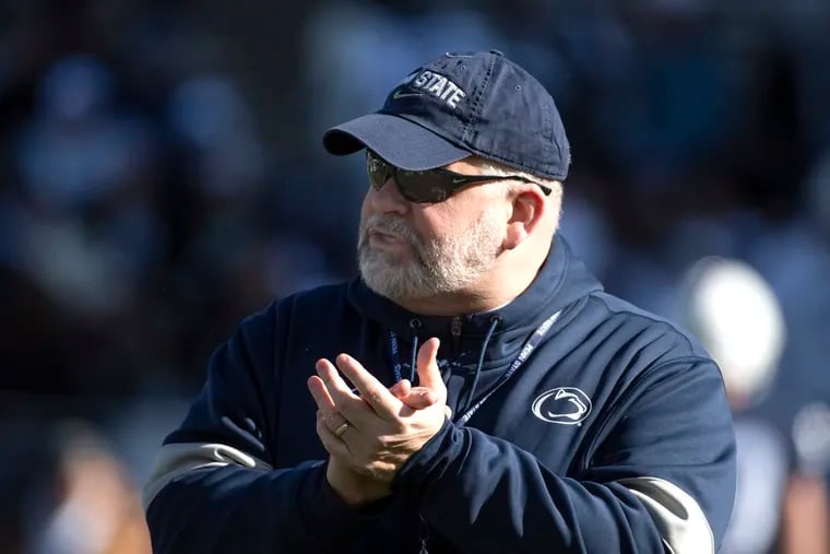 Penn State offensive line coach Matt Limegrover, shown prior to a Nov. 16 game against Indiana, will not have his contract renewed by the program.