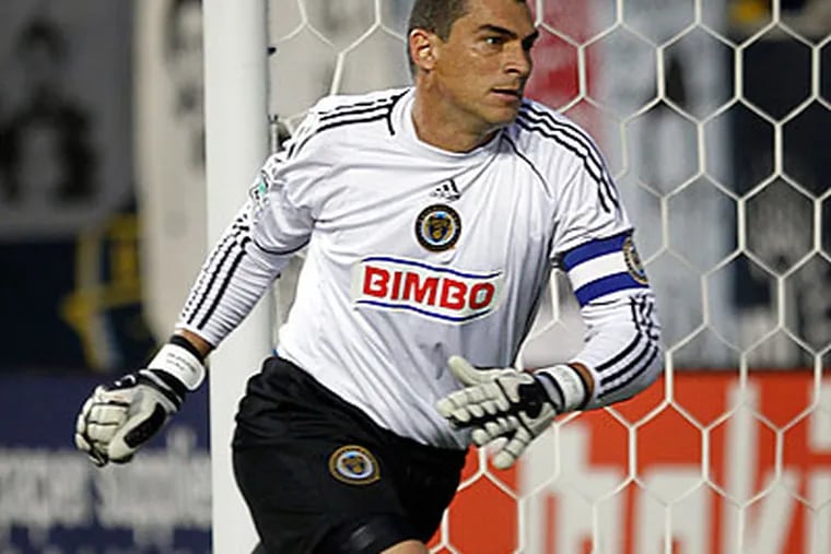 Goalkeeper Faryd Mondragón is the only Union player on the MLS All-Star team. (Laurence Kesterson/Staff file photo)
