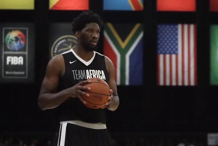 Joel Embiid found time to participate in the NBA Africa Game when he wasn't playing around with baby animals.