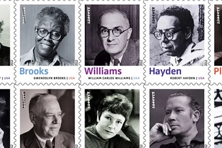 Arts and letters: Ten &quot;Forever&quot; stamps featuring 20th-century poets are to be dedicated next year. The list &quot;does a very good job of mixing a range of styles and voices,&quot; a local poet says.