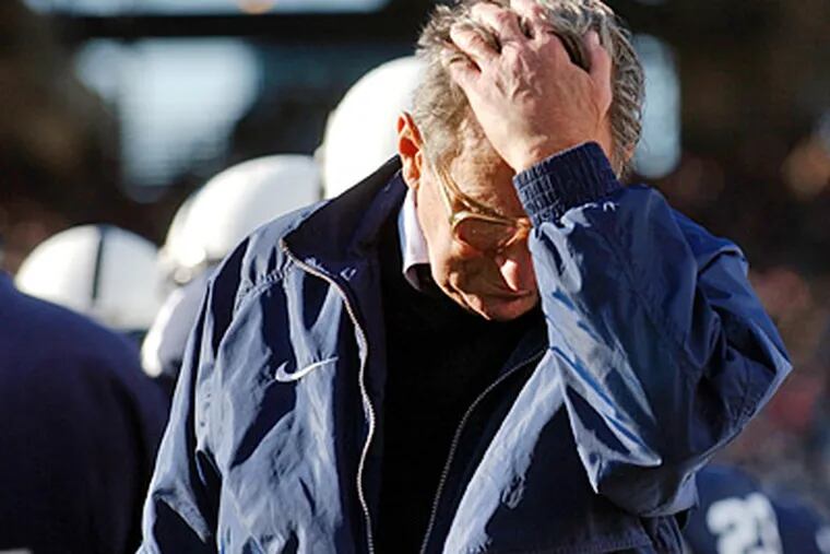Joe Paterno's stature had reached almost mythical proportions among fans and media. (Carolyn Kaster/AP file photo)