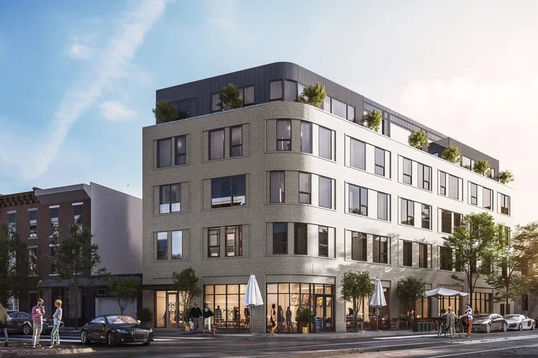 Artist's rendering of "coliving" apartments planned at 965 Frankford Ave. in Fishtown.