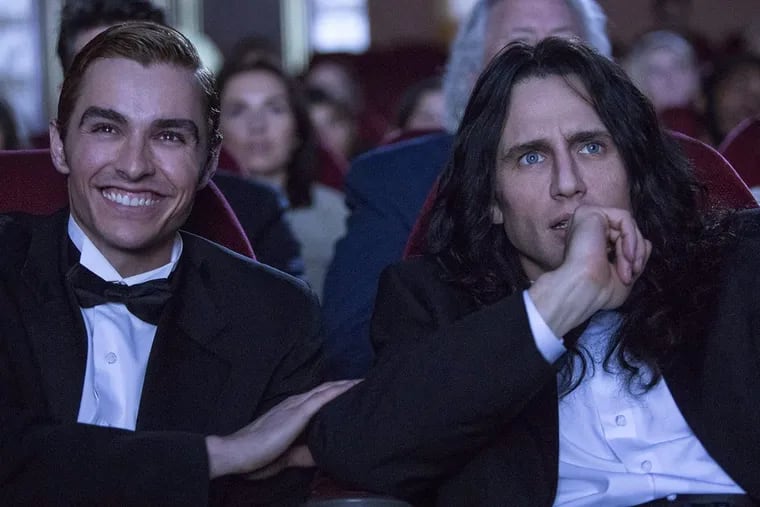 Dave Franco, left, and James Franco in ‘The Disaster Artist.’