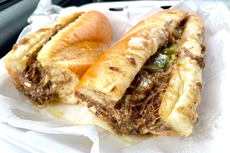 A cheestesteak stuffed with slow-braised shredded oxtail has become one of the signature sandwiches at Ummi Dee's in Strawberry Mansion.