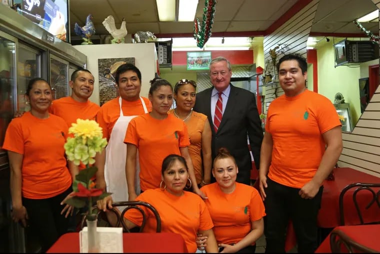 Mayor Kenney visits the North 5th Street Commercial Corridor during Immigrant Heritage Month.