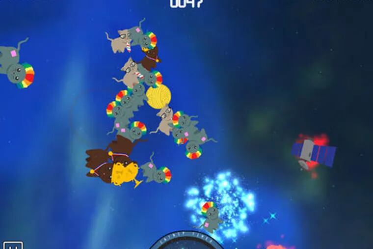 A screen-shot of the Galactikitties game.