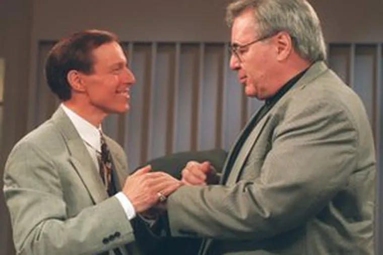 Two local radio legends - Jerry Blavat (left) and Hy Lit - got together on the set of &quot;AM Philadelphia&quot; in 1995.