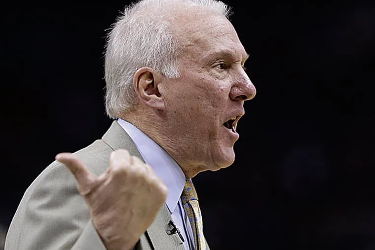 Spurs head coach Gregg Popovich. (Eric Gay/AP)