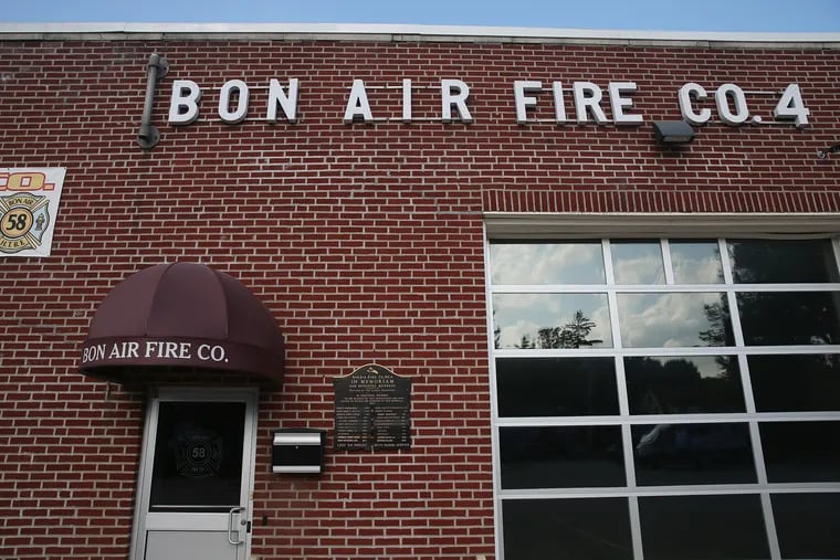 The Bon Air Fire Company building is pictured in Havertown, Pa., on Wednesday, Sept. 4, 2019. Haverford Township said Wednesday that the volunteer fire company was relieved of duty after it refused to dismiss a member who was trying to join the Proud Boys, a far-right organization that has been described as a hate group.