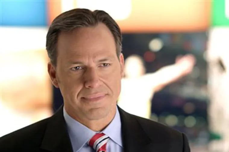 This undated image from video provided by CNN shows Jake Tapper on the set of his show "The Lead with Jake Tapper."