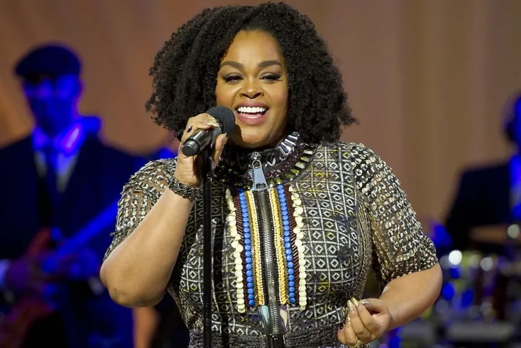 American singer-songwriter, model, poet and actress Jill Scott performs “Run, Run, Run” at BET’s “Love and Happiness: A Musical Experience” on the South Lawn of the White House in Washington, DC on Friday, October 21, 2016.