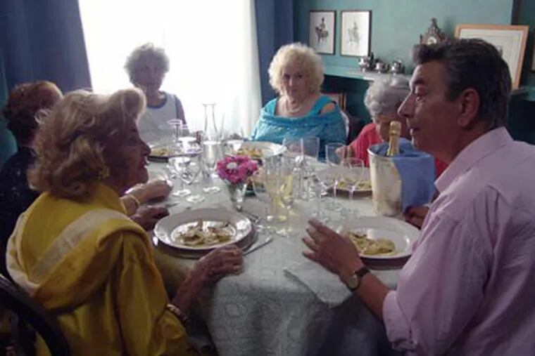 A scene from "Mid-August Lunch," a film by Gianni Di Gregorio. (Credit: Zeitgeist Films)