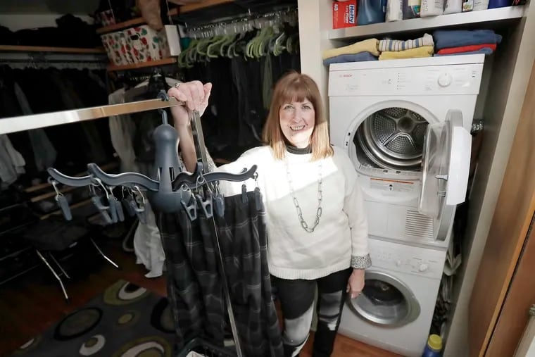 Joan Weiner and her husband, Gerald Kolpan, moved their laundry space from the basement of their Queen Village home to the second floor.