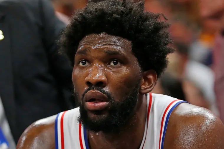 Sixers center Joel Embiid finished with game highs of 27 points and two blocks after returning from a two-game suspension.