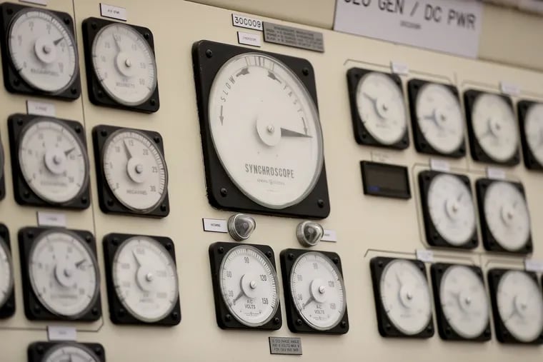 Gauges inside the control room at the Peach Bottom Atomic Power Station in Delta, PA on February 19, 2019.