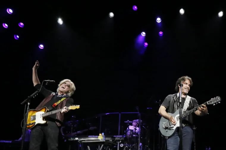 Daryl Hall (left) and John Oates perform during Hoagie Nation at Festival Pier.