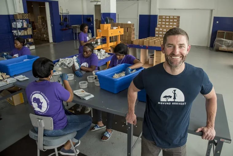 Philip Hughes, 38,  a Peace Corps veteran and a Temple MBA grad, came up with the idea of having fruit farmers in Africa take the large portion their produce that was going to waste and turn it into dried fruit for sale in America.