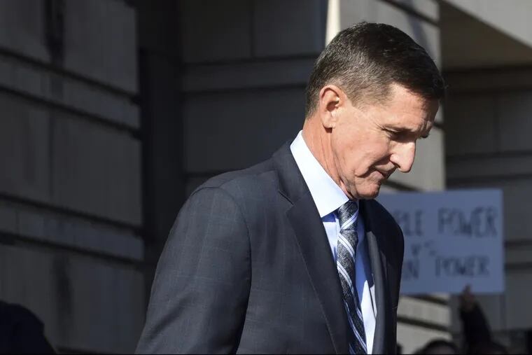 Former national security adviser Michael Flynn leaves federal court in Washington on Dec. 1.