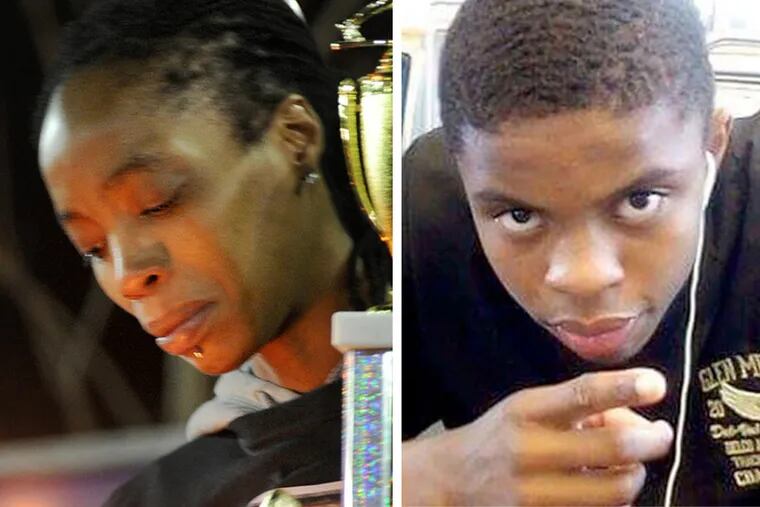 Kia Downs (left), the mother of Xavier Stern, told police she received a call telling her to go to the area of 24th and Park Streets to find her son.