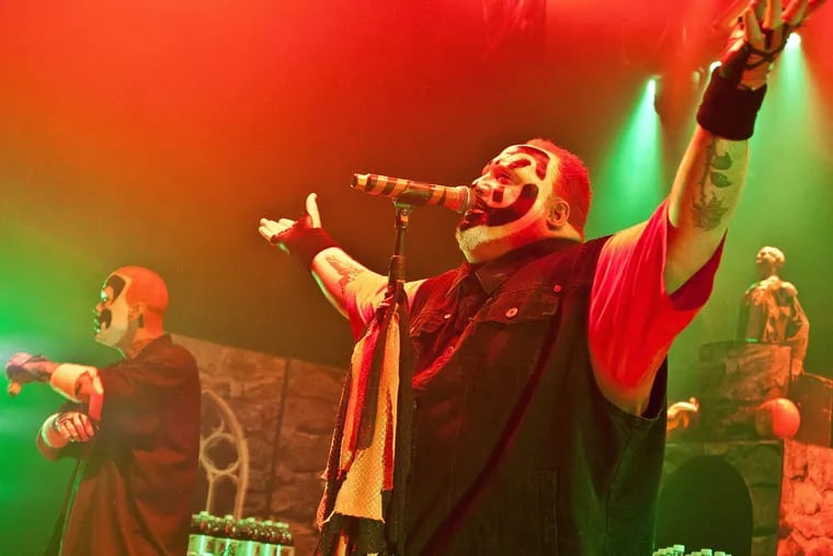 Insane Clown Posse performs in Detroit on Oct. 31, 2012.