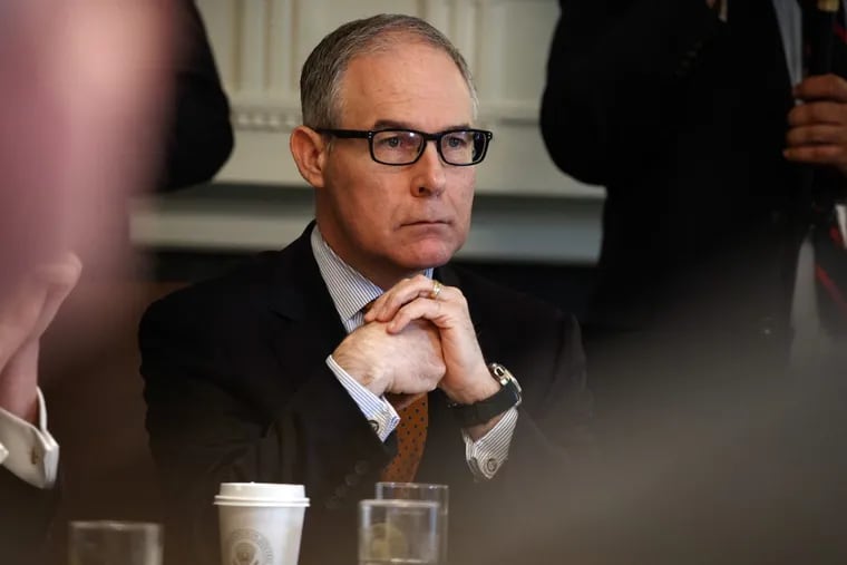 Former Environmental Protection Agency administrator Scott Pruitt in a June 21, 2018, file photograph.