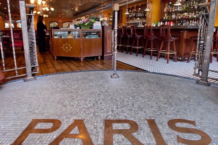 The tiled entry to Paris Bistro, 8229 Germantown Ave.