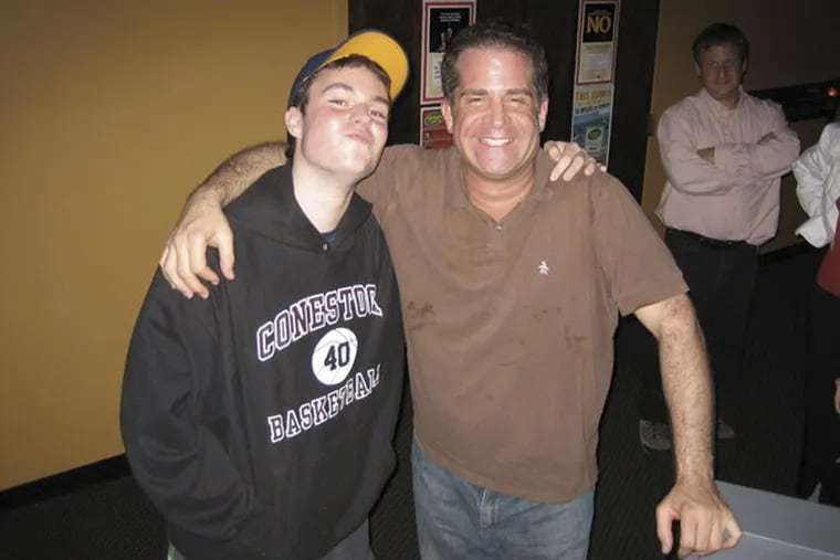Blake Wexler, left, and Todd Glass, right, mug for a photo early on in their friendship. The pair met at Helium Comedy Club in 2004.