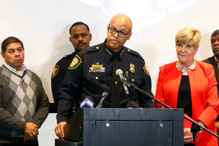 FILE - In this Jan. 9, 2017 file photo, Fort Worth Police Chief Joel Fitzgerald speaks at a press conference to announce the discipline for Officer William Martin in Forth Worth, Texas. The Baltimore mayor’s nominee to be the city’s next police commissioner on Monday abruptly withdrew his name from consideration, the latest setback to the beleaguered force where leadership instability has become the norm. A terse announcement about Fitzgerald’s decision was first made in a Monday, Jan. 7, 2019,  tweet from the Fort Worth Police Department, the Texas municipal force he leads. They did not provide any details about his reasoning, only saying Fitzgerald decided to withdraw his name. (Rodger Mallison /Star-Telegram via AP, File)