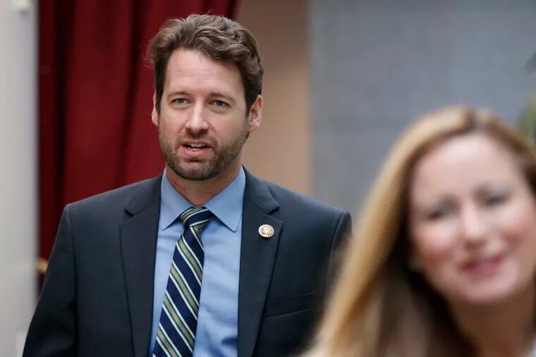 In this Jan. 4, 2019, file photo, Rep. Joe Cunningham, D-S.C., walks to a closed Democratic Caucus meeting on Capitol Hill in Washington.
