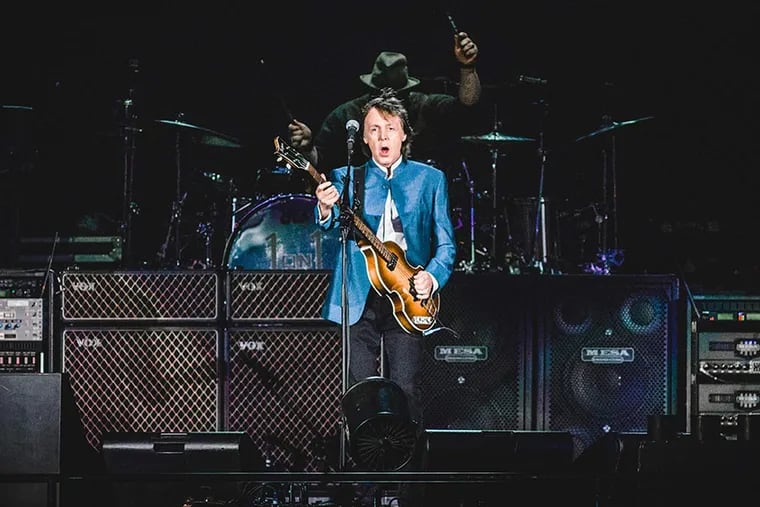 Paul McCartney performs at Citizens Bank Park on Tuesday, July 12th,
2016.