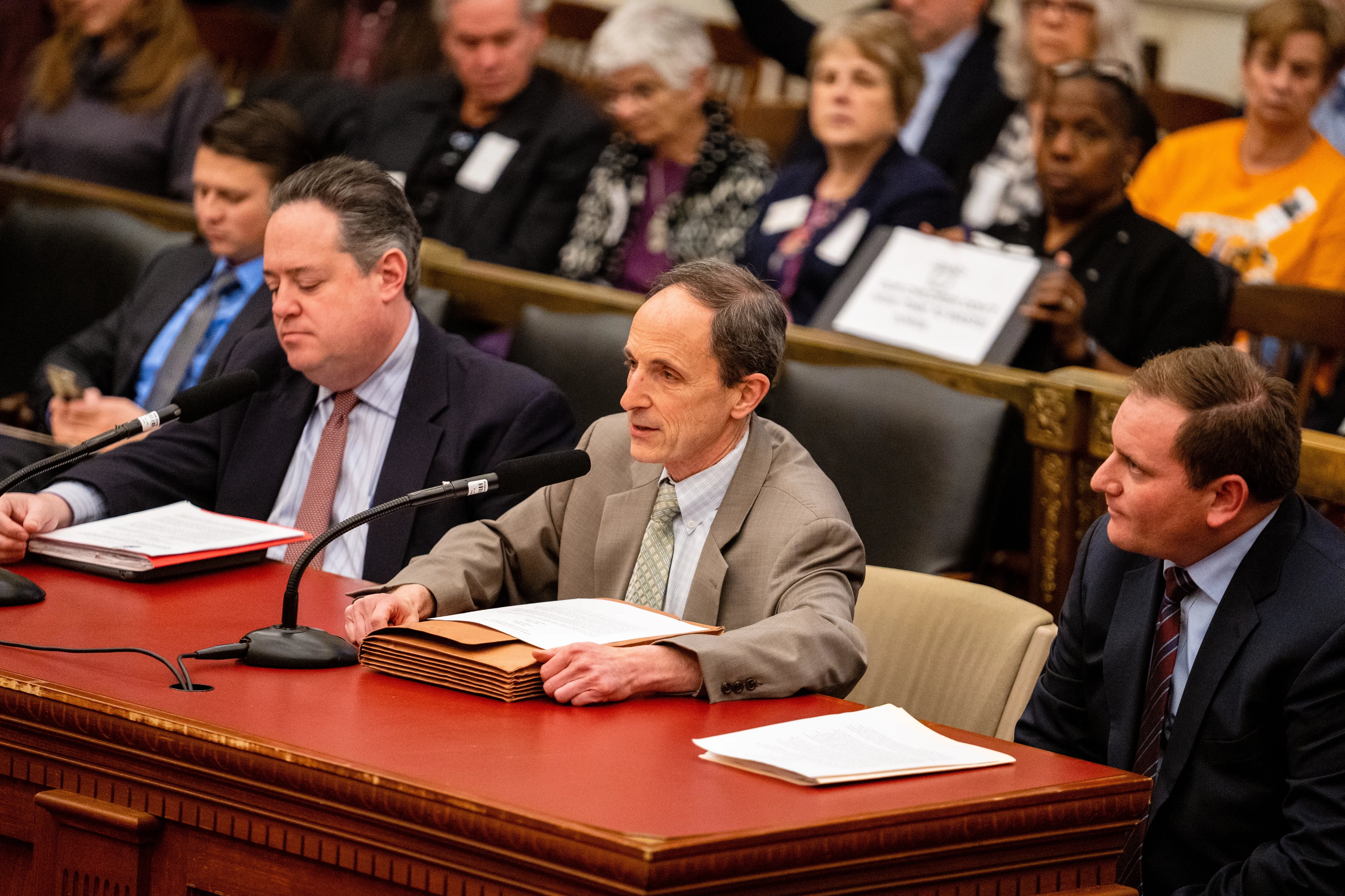 Rob Dubow, the city’s finance director, speaks at a City Council hearing in 2019.