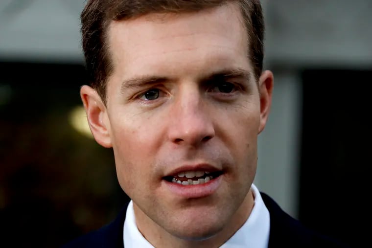 Rep. Conor Lamb (D., Pa.) talks with reporters In this Nov. 6, 2018, file photo.