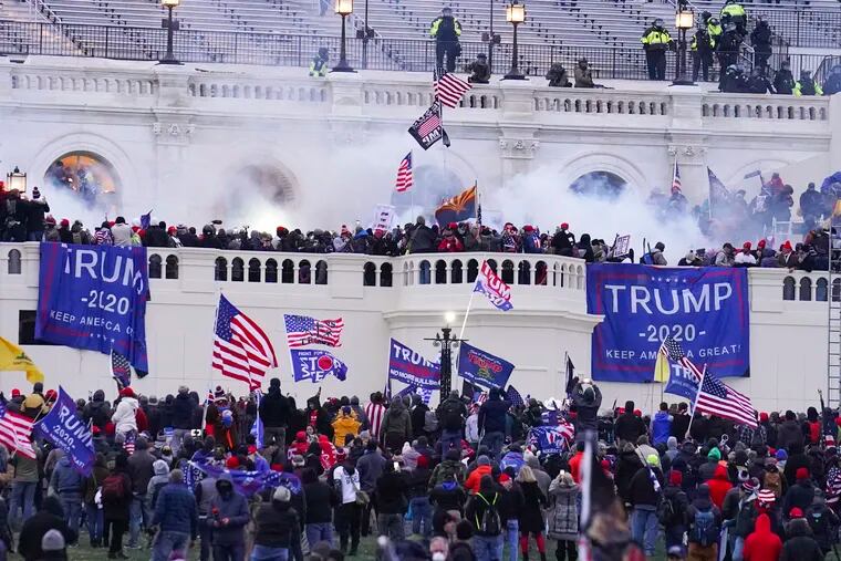 Rioters at the U.S. Capitol on Jan. 6, 2021, in Washington, D.C.