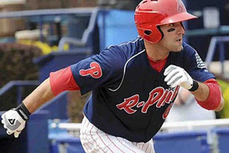 Leftfielder Michael Spidale is in his fifth season at Reading. (Ralph Trout/Reading Phillies)