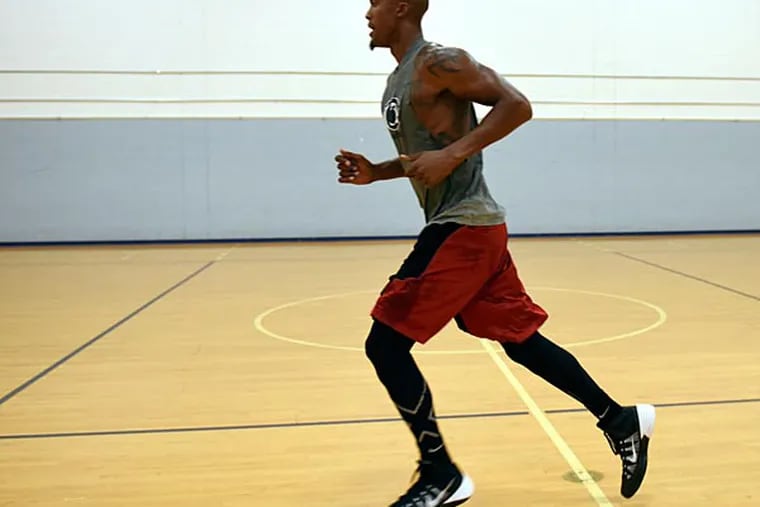 Former Timberwolves forward Dante Cunningham works out at Penn State Wednesday, Oct. 15, 2014, in State College, Pa. (John Beale/AP)