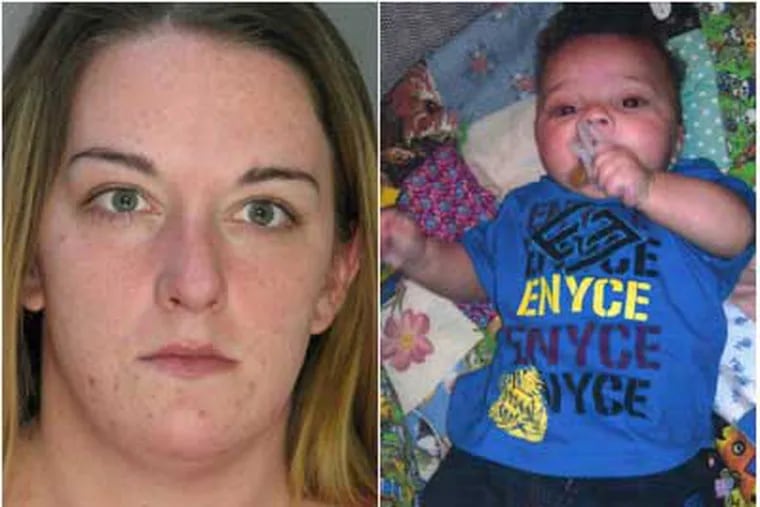 Christine Rivero, 29, of Sharon Hill, left, was charged with third degree murder in the July 15 death of her infant son, Niccolo Varner, right of Collingdale.