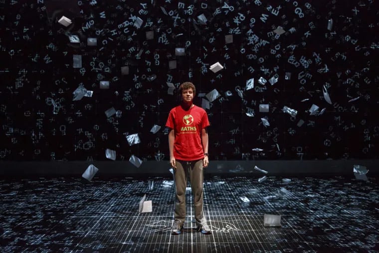 Adam Langdon as Christopher Boone in the touring production of The Curious Incident of the Dog in the Night-Time.