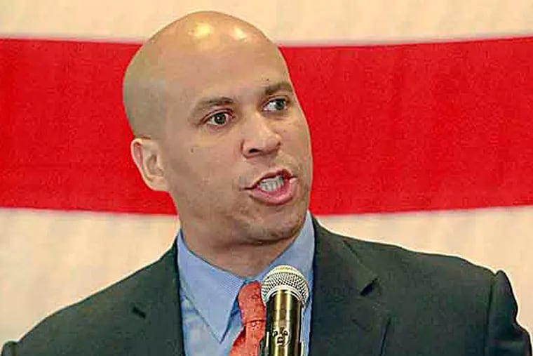Newark Mayor, Cory Booker speaks during 119th Annual Labor Day Observance at Collingswood. Aug.30, 2013( AKIRA SUWA  /  Staff Photographer
